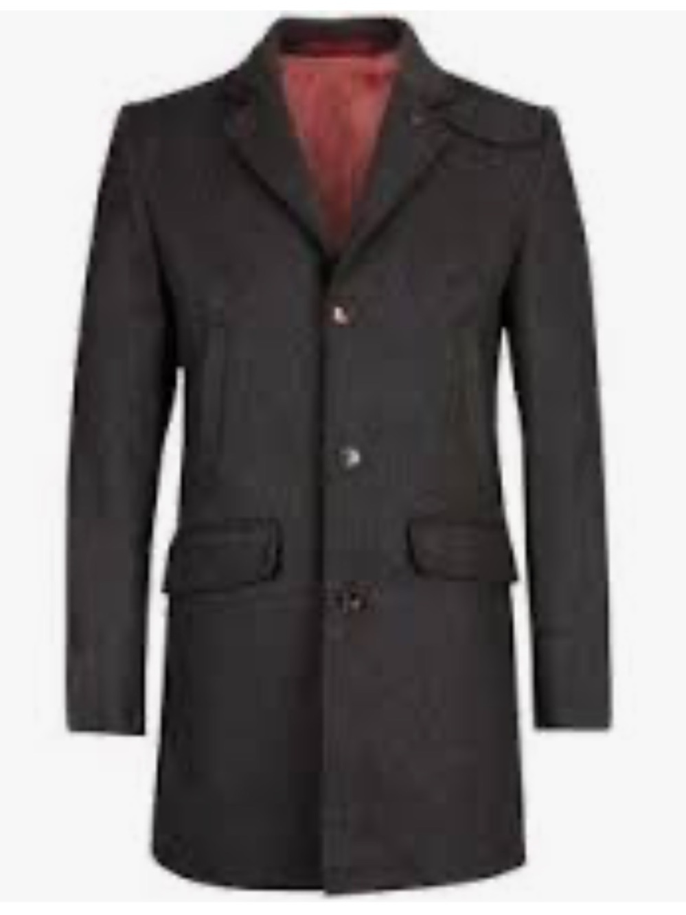 Ted Baker London Charcoal Single-Breasted Wool Blend Coat. TB size 4/US 40 Large